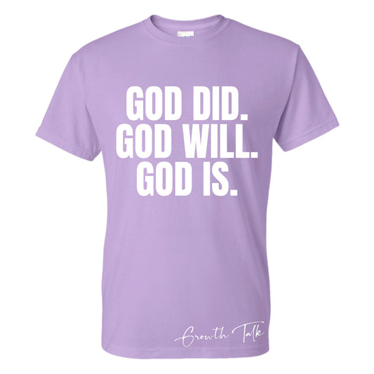God Did Tee - Light Purple